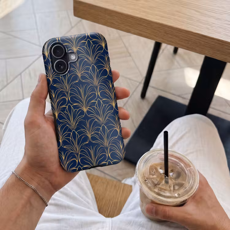 Deco - Waaier - Blauw Toughcase MagSafe Apple iPhone 17 klein 1017 -Sfeer1M