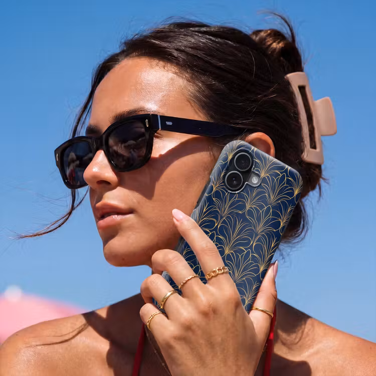 Deco - Waaier - Blauw Toughcase MagSafe Apple iPhone 17 klein 1017 -Sfeer2V