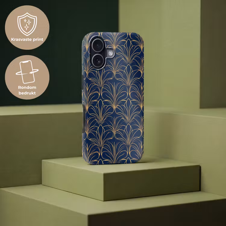 Deco - Waaier - Blauw Toughcase MagSafe Apple iPhone 17 klein 1017 -USP_PrintM_NL