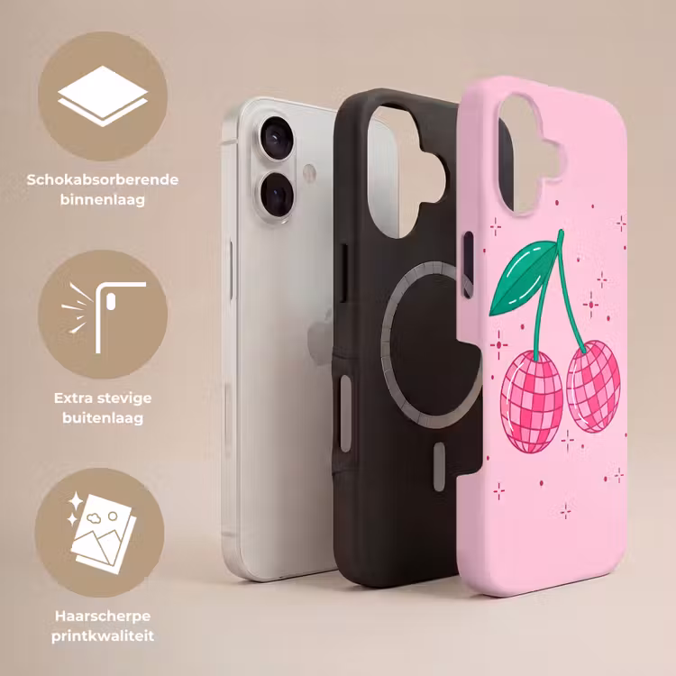Decoratie - Disco-bal - Feest - Roze Toughcase MagSafe Apple iPhone 17 klein -USP_Lagen_NL