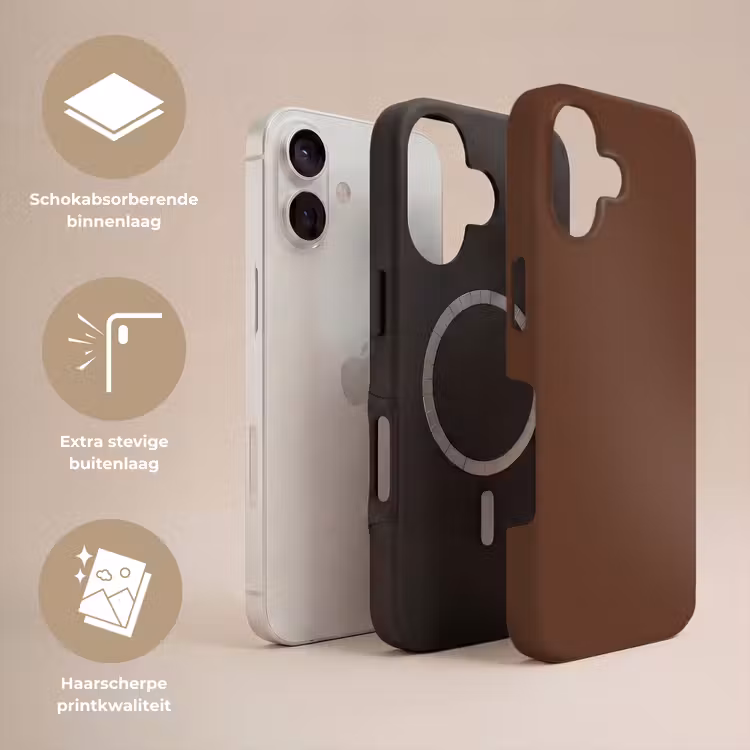 Deep - Clay - Brown - Bruin Toughcase MagSafe Apple iPhone 17 klein 1017 -USP_Lagen_NL