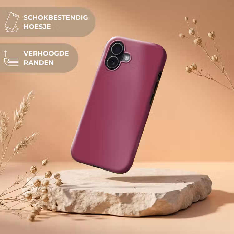 Deep - Rasberry - Rood Toughcase MagSafe Apple iPhone 17 klein 1017 -USP_RandenV_NL