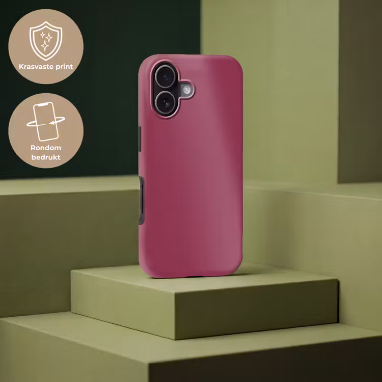 Deep - Rasberry - Rood Toughcase MagSafe Apple iPhone 17 klein 1017 -USP_PrintM_NL