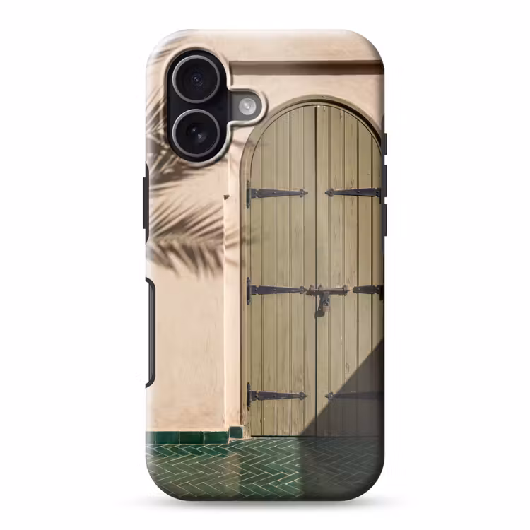 Deur - Hout - Architectuur - Groen - Rustiek Toughcase MagSafe Apple iPhone 17 klein -3d