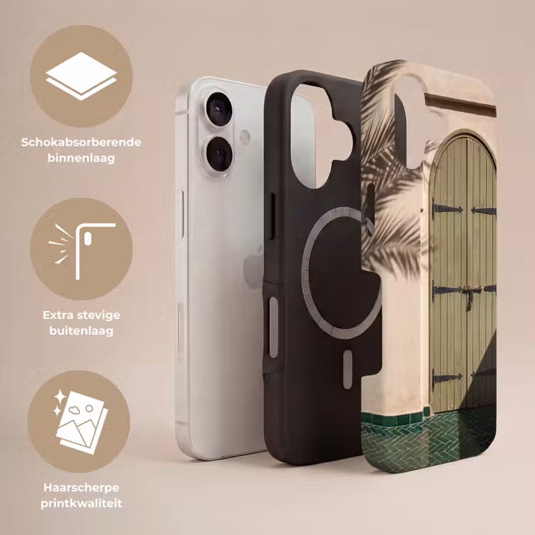 Deur - Hout - Architectuur - Groen - Rustiek Toughcase MagSafe Apple iPhone 17 klein -USP_Lagen_NL
