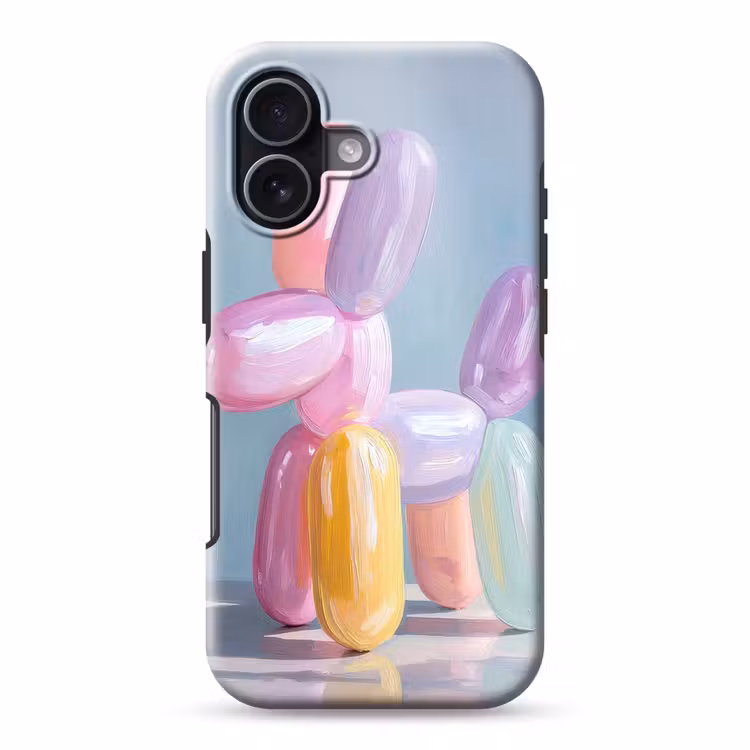 Dier - Ballon - Pasteltinten - Glanzend Toughcase MagSafe Apple iPhone 17 klein -3d