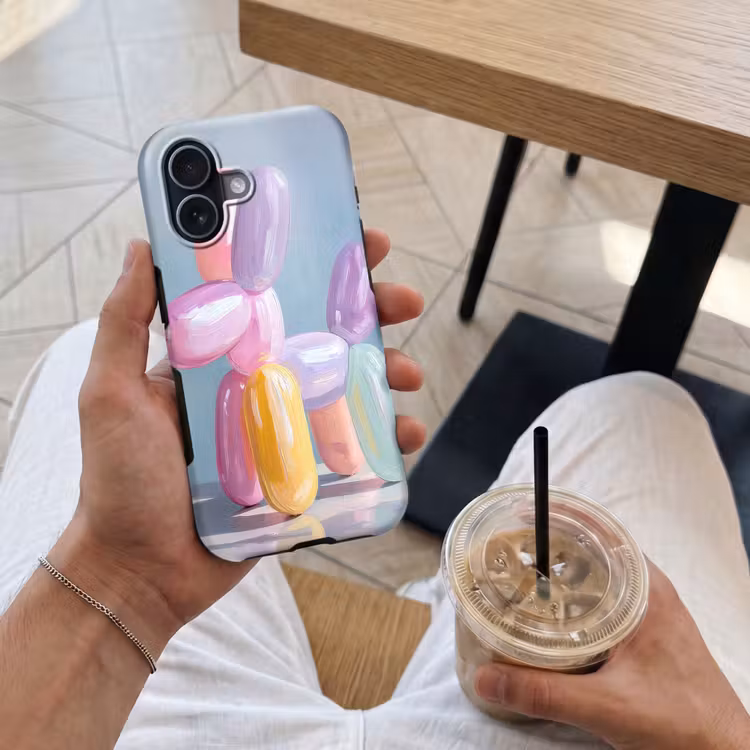 Dier - Ballon - Pasteltinten - Glanzend Toughcase MagSafe Apple iPhone 17 klein -Sfeer1M