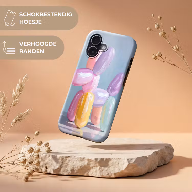 Dier - Ballon - Pasteltinten - Glanzend Toughcase MagSafe Apple iPhone 17 klein -USP_RandenV_NL
