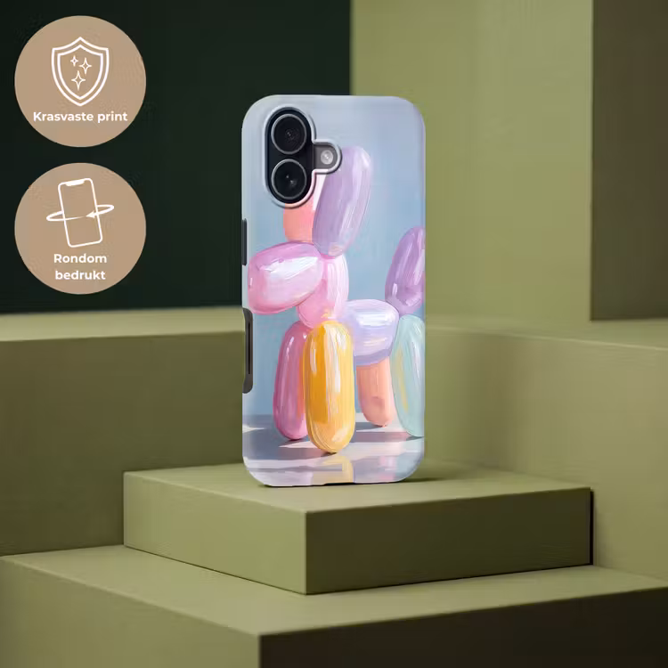 Dier - Ballon - Pasteltinten - Glanzend Toughcase MagSafe Apple iPhone 17 klein -USP_PrintM_NL