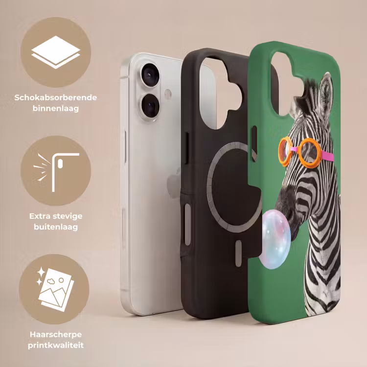 Dier - Bril - Bel - Modern - Groen Toughcase MagSafe Apple iPhone 17 klein -USP_Lagen_NL