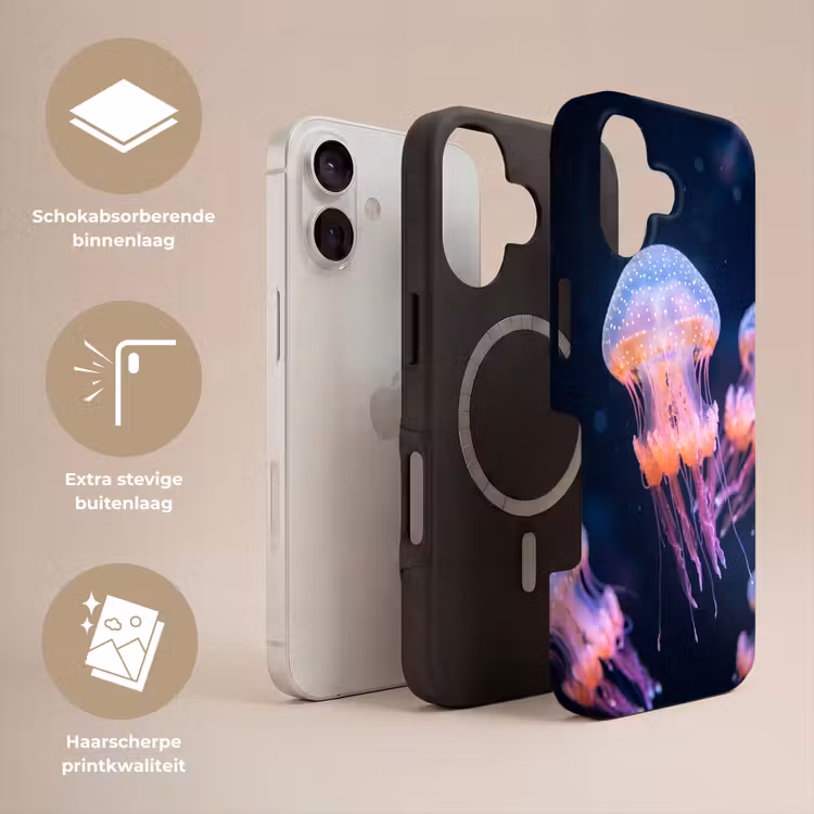 Dier - Onderwater - Natuur - Roze - Mysterieus Toughcase MagSafe Apple iPhone 17 klein -USP_Lagen_NL