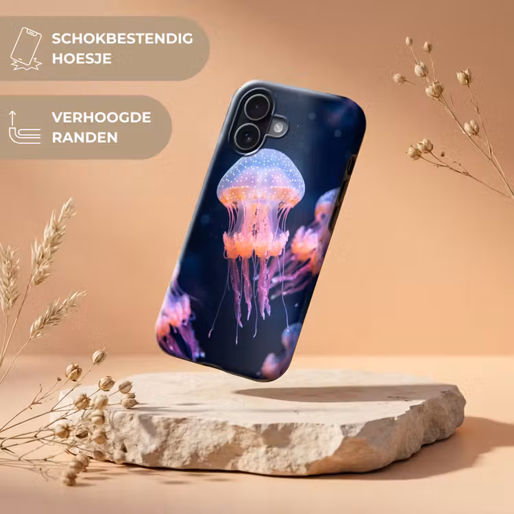 Dier - Onderwater - Natuur - Roze - Mysterieus Toughcase MagSafe Apple iPhone 17 klein -USP_RandenV_NL