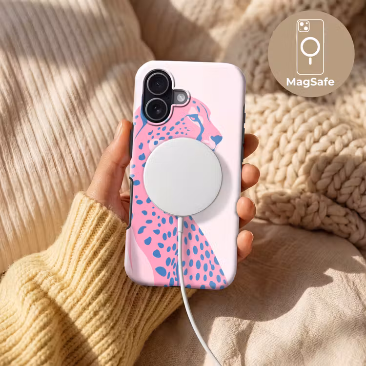 Dieren - Profiel - Abstract - Roze - Blauw Toughcase MagSafe Apple iPhone 17 klein -USP_MagsafeV
