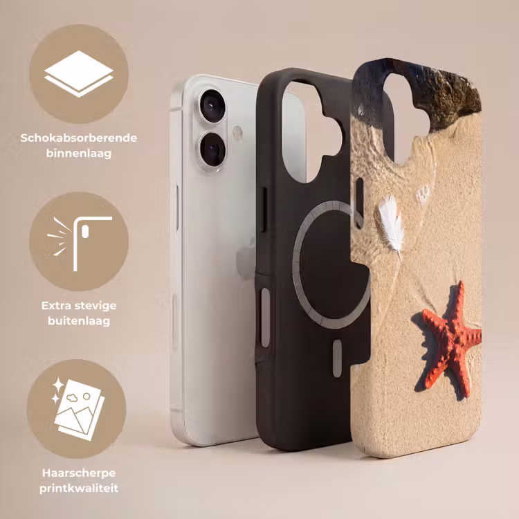 Dieren - Strand - Zee - Natuur - Rood Toughcase MagSafe Apple iPhone 17 klein -USP_Lagen_NL