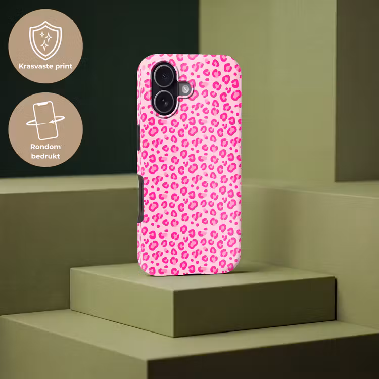 Dierenprint - Patroon - Abstract - Modern - Roze Toughcase MagSafe Apple iPhone 17 klein -USP_PrintM_NL