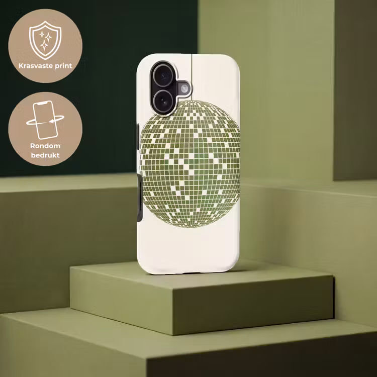 Disco - Bal - Groen - Abstract - Modern Toughcase MagSafe Apple iPhone 17 klein -USP_PrintM_NL