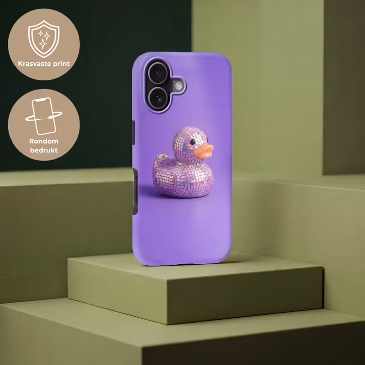 Disco - Eend - Paars Toughcase MagSafe Apple iPhone 17 klein -USP_PrintM_NL