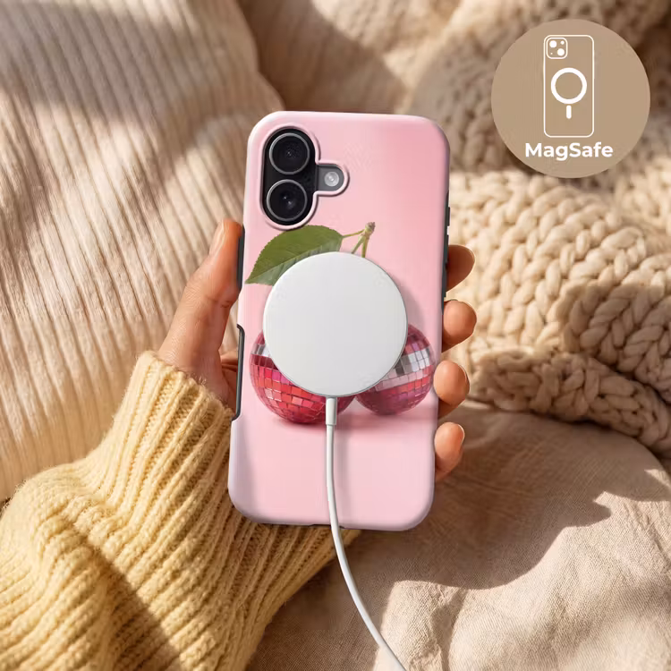 Disco - Kersen - Roze Toughcase MagSafe Apple iPhone 17 klein -USP_MagsafeV