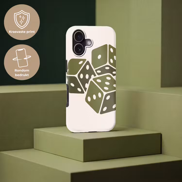 Dobbelsteen - Spel - Groen - Abstract Toughcase MagSafe Apple iPhone 17 klein -USP_PrintM_NL