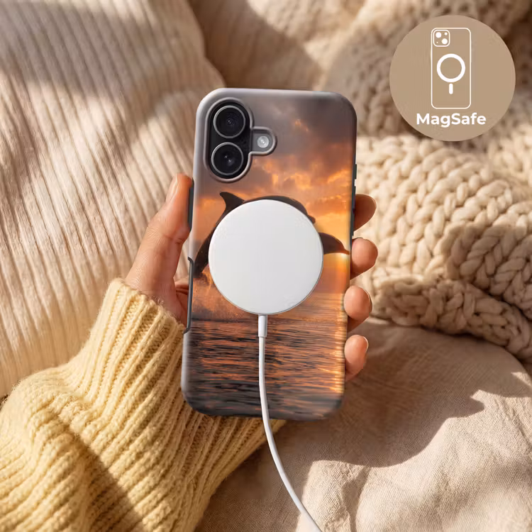 Dolfijnen - Zee - Realistisch Toughcase MagSafe Apple iPhone 17 klein -USP_MagsafeV