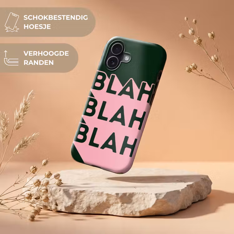Donkergroen - Tekst - Schaduw - Grafisch Toughcase MagSafe Apple iPhone 17 klein -USP_RandenV_NL