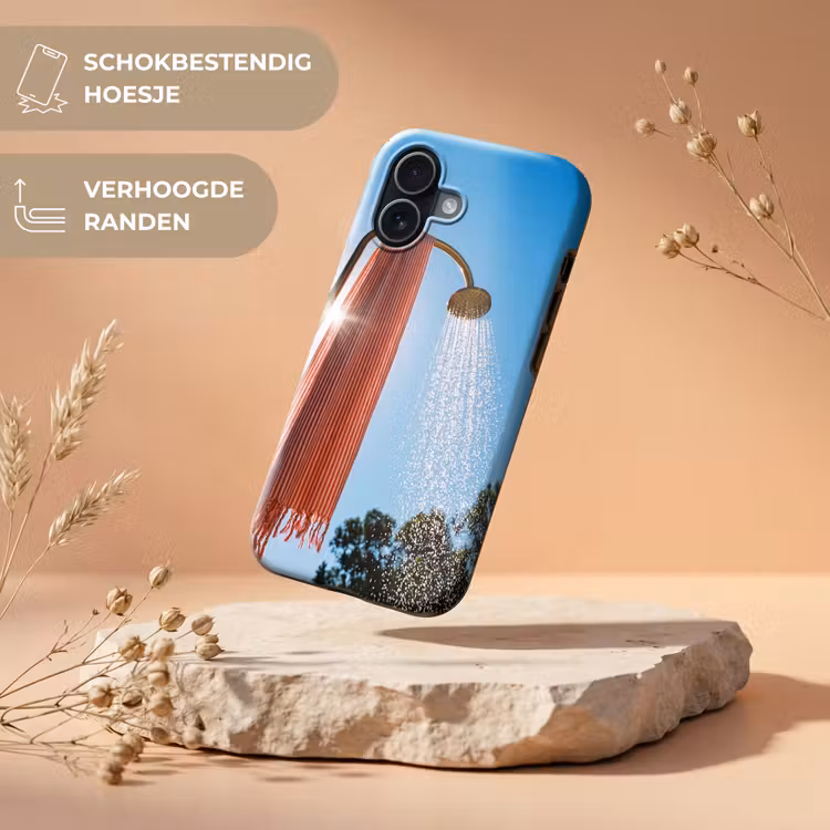 Douche - Water - Zomer - Blauw Toughcase MagSafe Apple iPhone 17 klein -USP_RandenV_NL