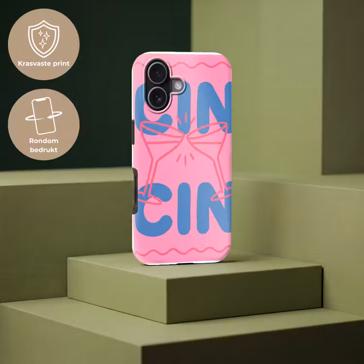 Drank - Glazen - Proost - Modern - Roze Toughcase MagSafe Apple iPhone 17 klein -USP_PrintM_NL