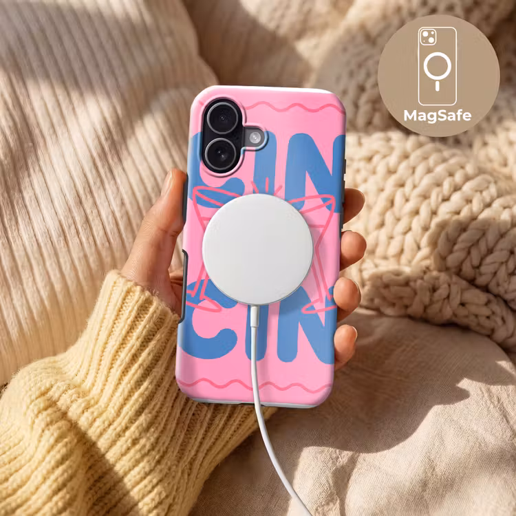 Drank - Glazen - Proost - Modern - Roze Toughcase MagSafe Apple iPhone 17 klein -USP_MagsafeV