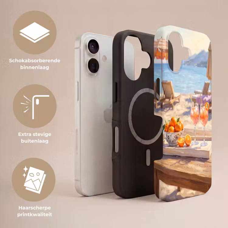 Drank - Glazen - Strand - Zomer - Oranje Toughcase MagSafe Apple iPhone 17 klein -USP_Lagen_NL
