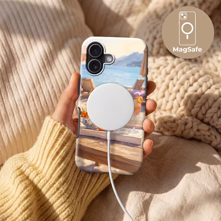 Drank - Glazen - Strand - Zomer - Oranje Toughcase MagSafe Apple iPhone 17 klein -USP_MagsafeV