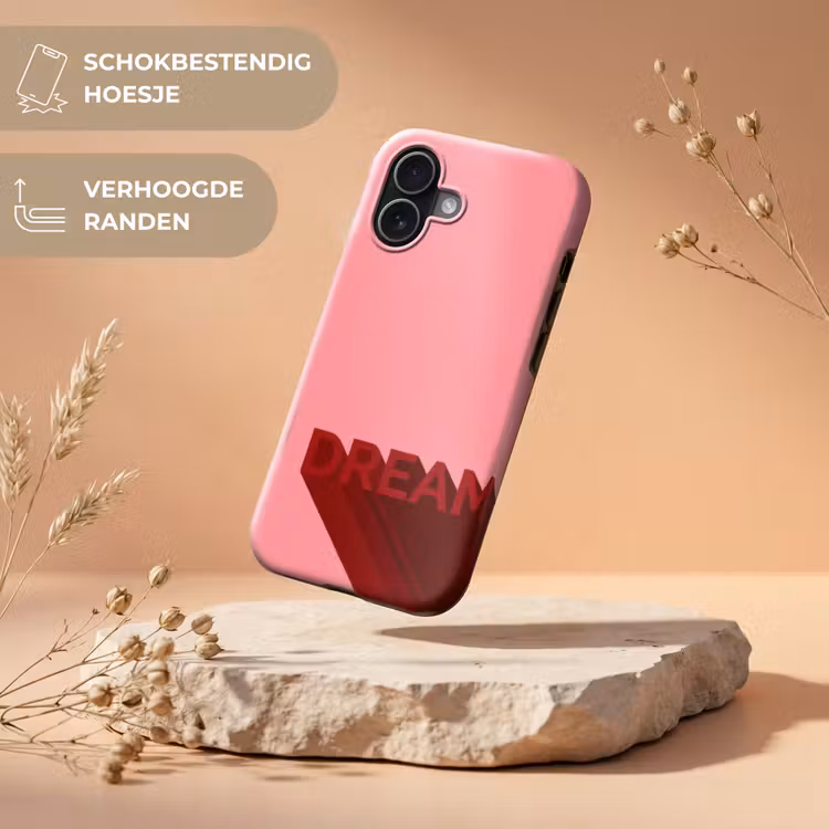 Dream - 3D - Rood - Roze Toughcase MagSafe Apple iPhone 17 klein -USP_RandenV_NL