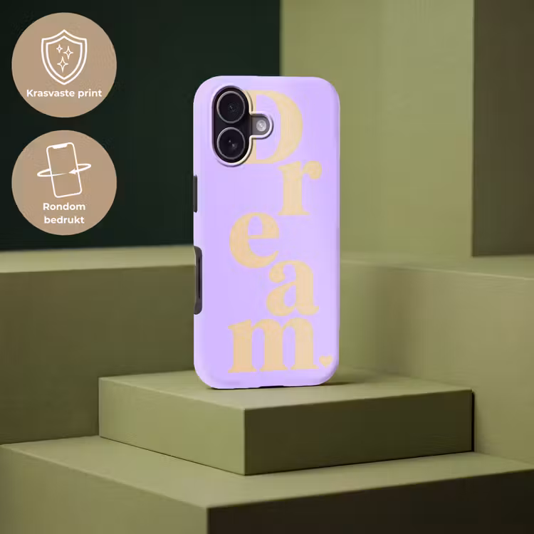 Dream - Paars - Typografisch Toughcase MagSafe Apple iPhone 17 klein -USP_PrintM_NL