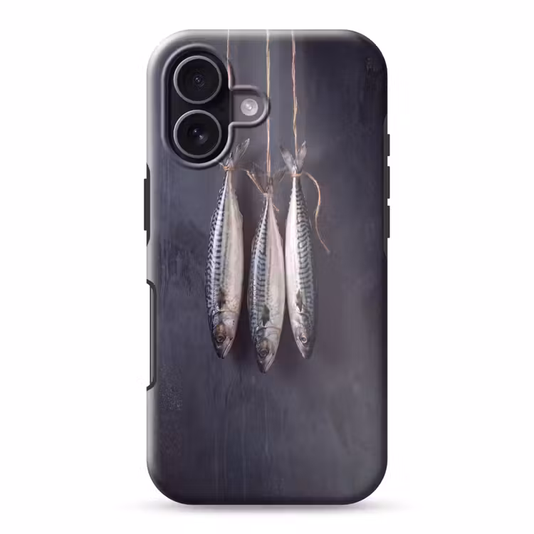 Telefoonhoesje Toughcase - Drie vissen - Touw - Drie vissen - Touw Toughcase MagSafe Apple iPhone 17 klein