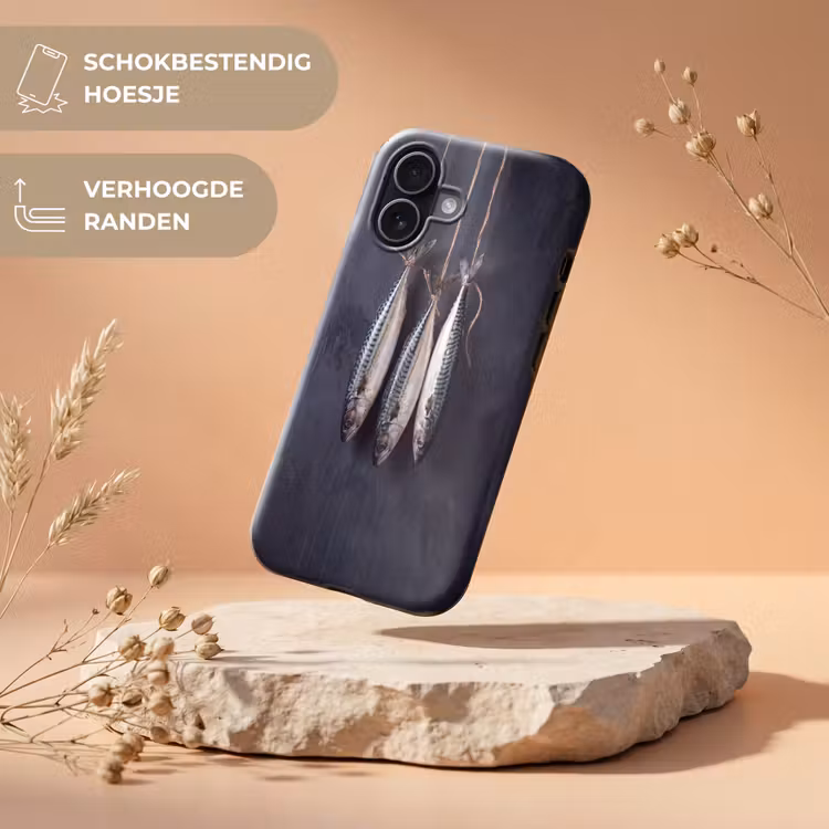 Telefoonhoesje Toughcase - Drie vissen - Touw - Drie vissen - Touw Toughcase MagSafe Apple iPhone 17 klein