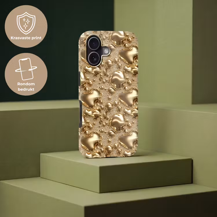 Druppels - Organisch - Goud Toughcase MagSafe Apple iPhone 17 klein 1017 -USP_PrintM_NL