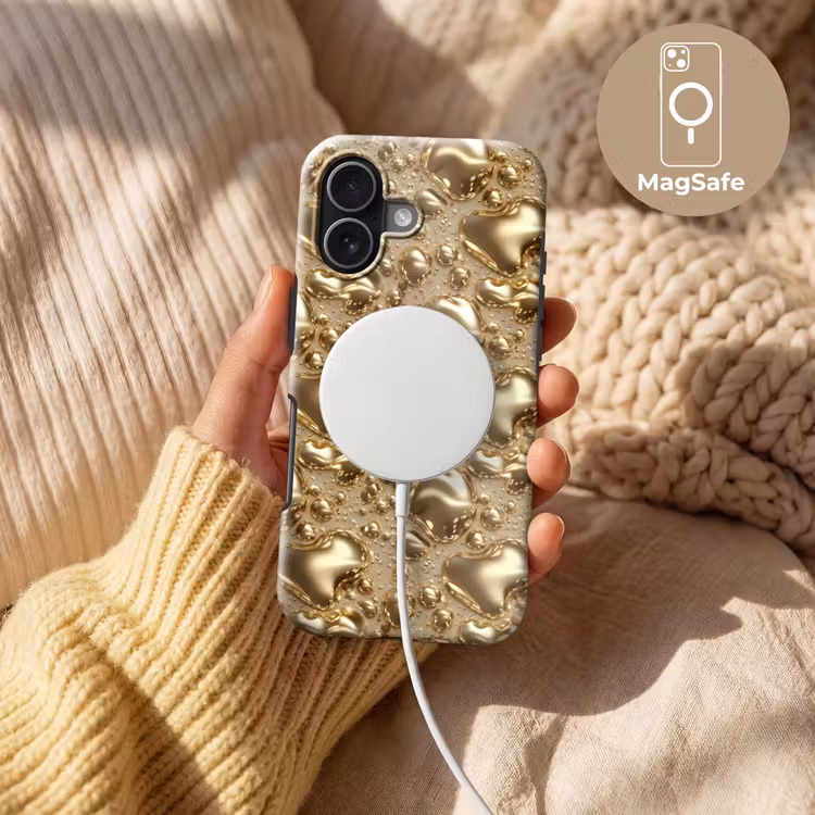 Druppels - Organisch - Goud Toughcase MagSafe Apple iPhone 17 klein 1017 -USP_MagsafeV