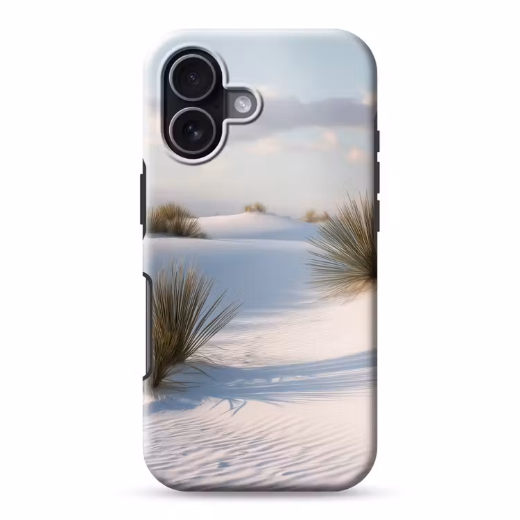 Duinen - Gras - Wolken - Beige Toughcase MagSafe Apple iPhone 17 klein -3d