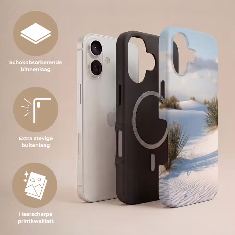 Duinen - Gras - Wolken - Beige Toughcase MagSafe Apple iPhone 17 klein -USP_Lagen_NL
