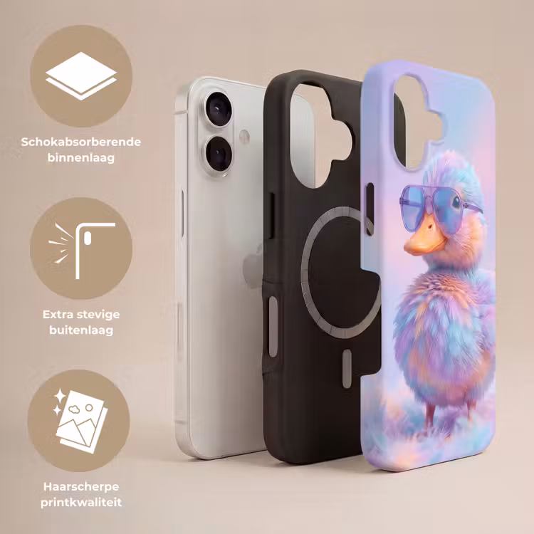 Eend - bril - Pastel Toughcase MagSafe Apple iPhone 17 klein -USP_Lagen_NL