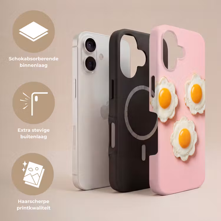 Eieren - Bloem - Roze Toughcase MagSafe Apple iPhone 17 klein -USP_Lagen_NL