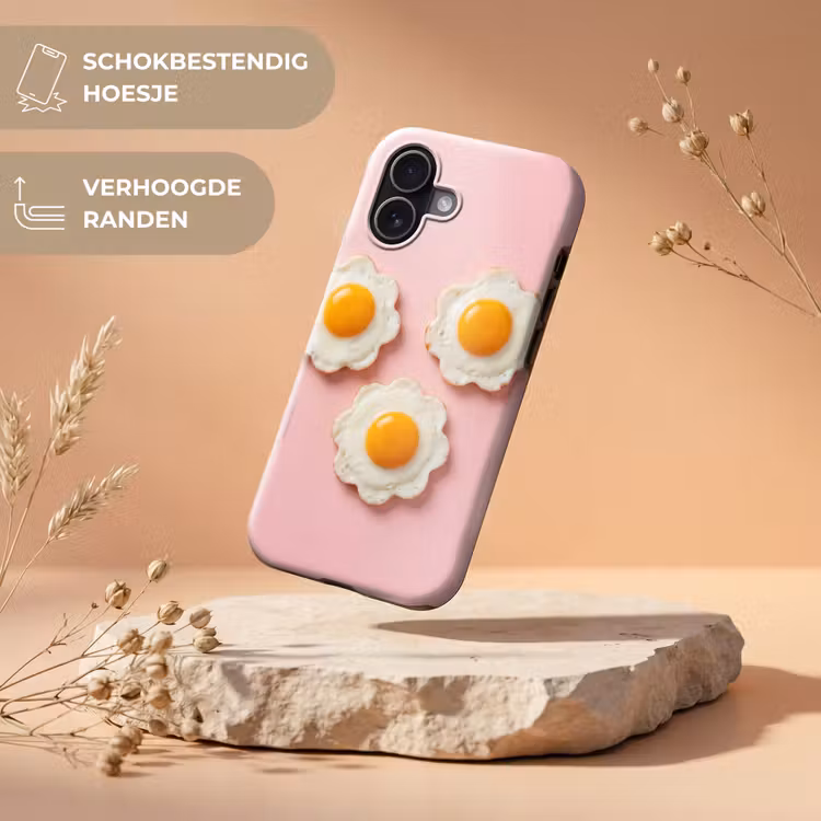 Eieren - Bloem - Roze Toughcase MagSafe Apple iPhone 17 klein -USP_RandenV_NL