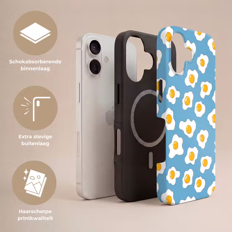 Eieren - Dooiers - Blauw Toughcase MagSafe Apple iPhone 17 klein 1017 -USP_Lagen_NL