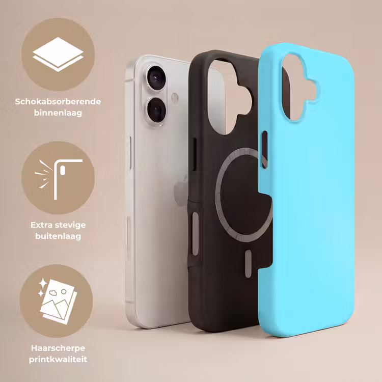 Electric - Cyan - Blauw Toughcase MagSafe Apple iPhone 17 klein 1017 -USP_Lagen_NL