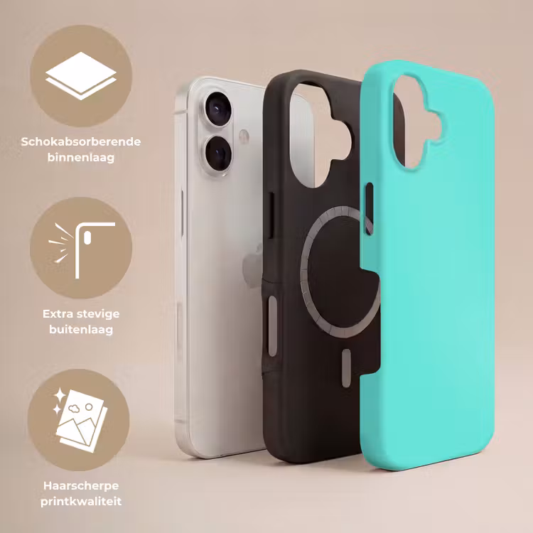 Electric - Cyan - Turkoois Toughcase MagSafe Apple iPhone 17 klein 1017 -USP_Lagen_NL
