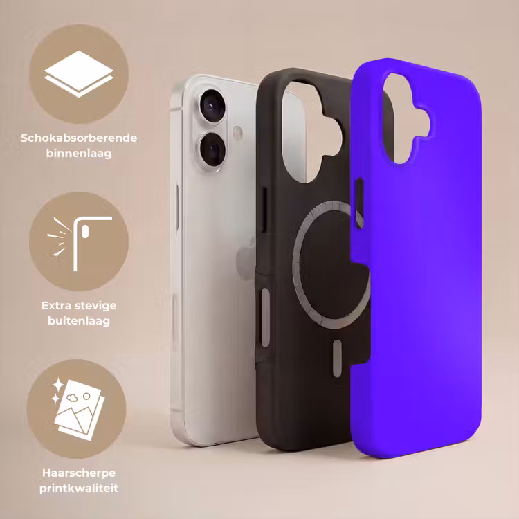 Electric - Indigo - Paars Toughcase MagSafe Apple iPhone 17 klein 1017 -USP_Lagen_NL