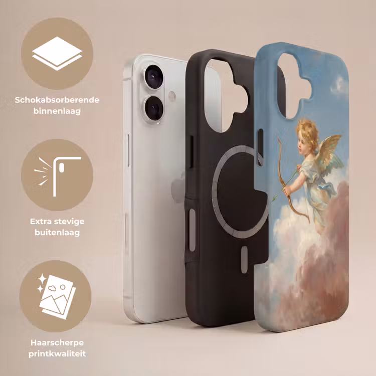 Engel - Pijl en boog - Mythologie - Klassiek Toughcase MagSafe Apple iPhone 17 klein -USP_Lagen_NL