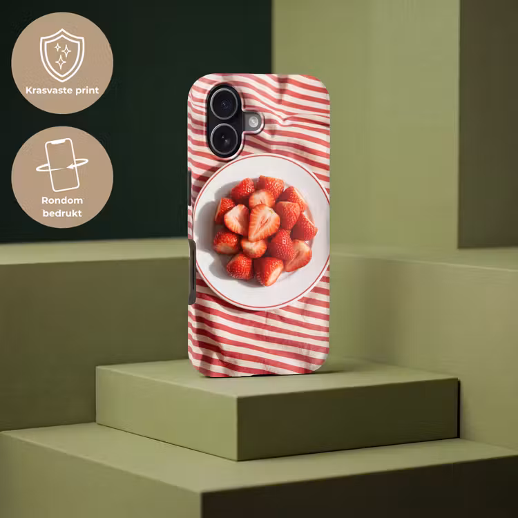 Eten - Aardbeien - Fruit - Zomer - Rood Toughcase MagSafe Apple iPhone 17 klein -USP_PrintM_NL