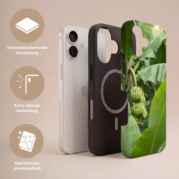 Eten - Bananen - Plantage - Groen Toughcase MagSafe Apple iPhone 17 klein -USP_Lagen_NL