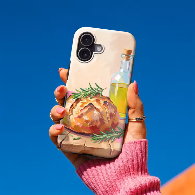 Eten - Brood - Olijfolie - Abstract - Keuken Toughcase MagSafe Apple iPhone 17 klein -Sfeer1V