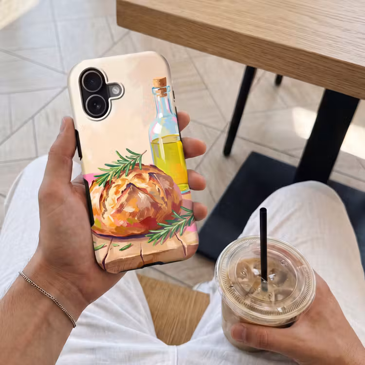 Eten - Brood - Olijfolie - Abstract - Keuken Toughcase MagSafe Apple iPhone 17 klein -Sfeer1M